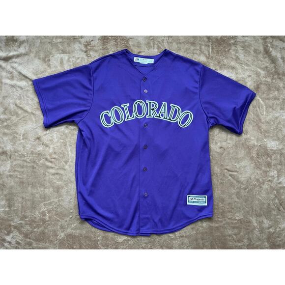 Majestic Other - Colorado Rockies Purple‎ MLB Jersey Bradley 33 Men’s Size XL